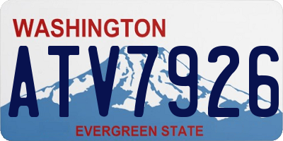 WA license plate ATV7926