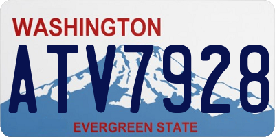 WA license plate ATV7928