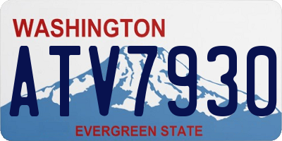 WA license plate ATV7930