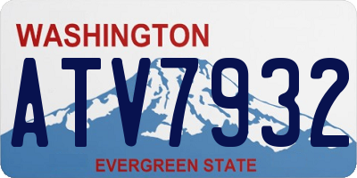 WA license plate ATV7932