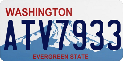 WA license plate ATV7933