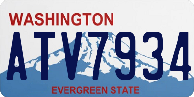 WA license plate ATV7934