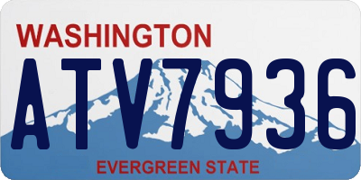 WA license plate ATV7936