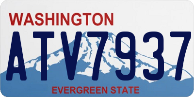 WA license plate ATV7937