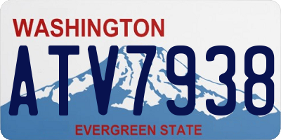 WA license plate ATV7938