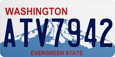 WA license plate ATV7942