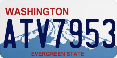 WA license plate ATV7953