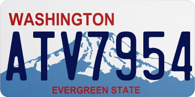 WA license plate ATV7954
