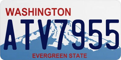 WA license plate ATV7955