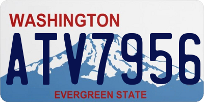 WA license plate ATV7956