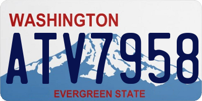 WA license plate ATV7958