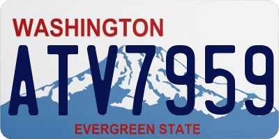 WA license plate ATV7959