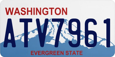 WA license plate ATV7961