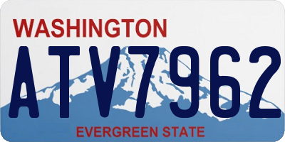 WA license plate ATV7962