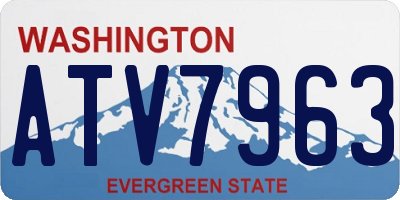 WA license plate ATV7963