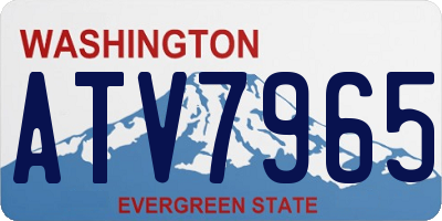 WA license plate ATV7965