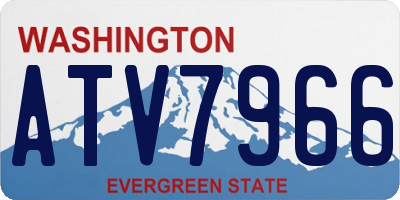 WA license plate ATV7966