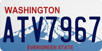 WA license plate ATV7967