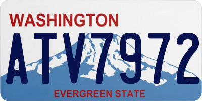 WA license plate ATV7972