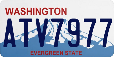 WA license plate ATV7977
