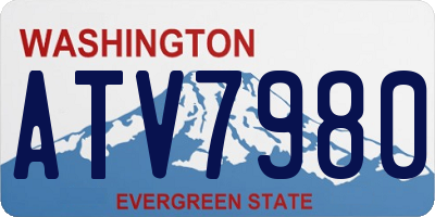 WA license plate ATV7980