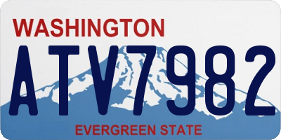 WA license plate ATV7982