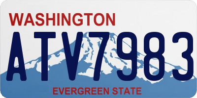 WA license plate ATV7983