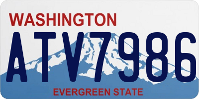 WA license plate ATV7986