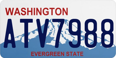 WA license plate ATV7988
