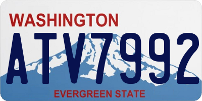 WA license plate ATV7992