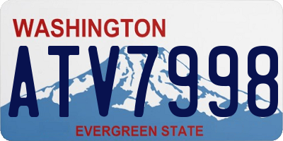 WA license plate ATV7998