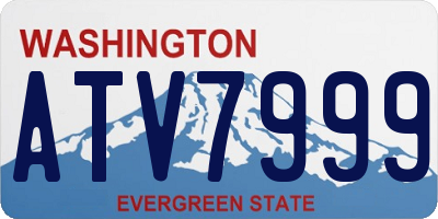 WA license plate ATV7999