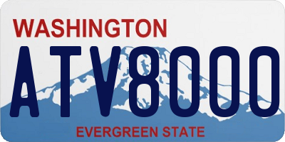 WA license plate ATV8000