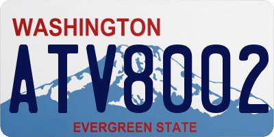 WA license plate ATV8002