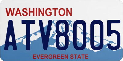 WA license plate ATV8005