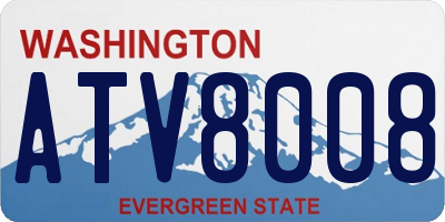 WA license plate ATV8008