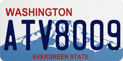 WA license plate ATV8009
