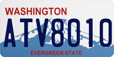 WA license plate ATV8010