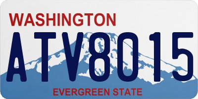 WA license plate ATV8015