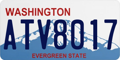 WA license plate ATV8017