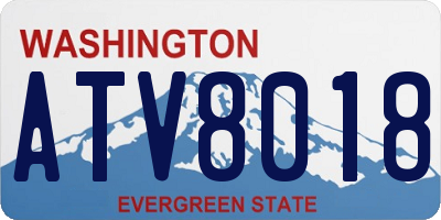WA license plate ATV8018