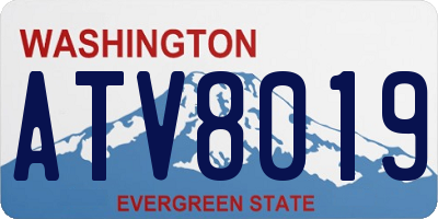 WA license plate ATV8019