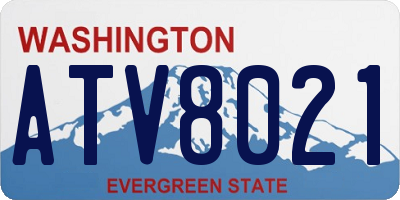 WA license plate ATV8021