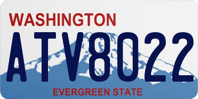 WA license plate ATV8022