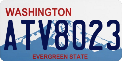 WA license plate ATV8023