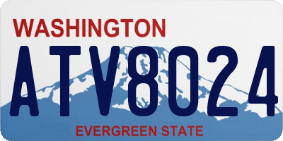 WA license plate ATV8024