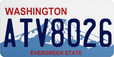 WA license plate ATV8026