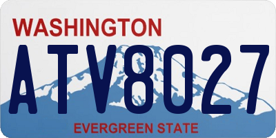 WA license plate ATV8027