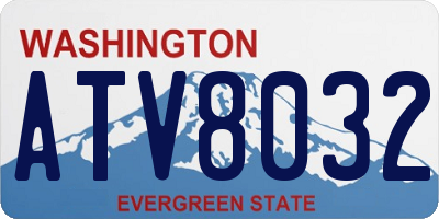 WA license plate ATV8032