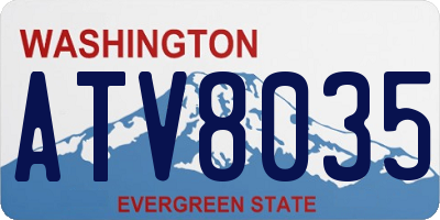 WA license plate ATV8035